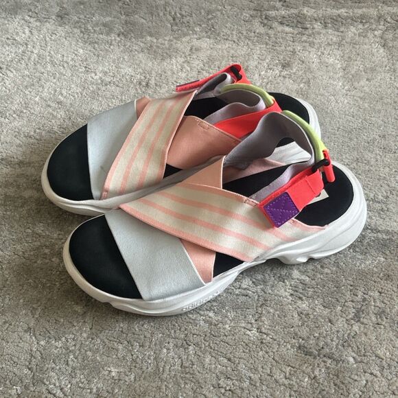 Adidas Magmur Sandals Womens 6 Pink Neon Colorful Strappy Athletic Hook & Loop - Picture 3 of 9